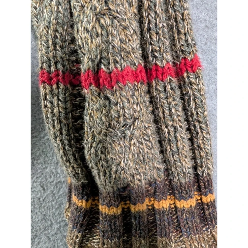 VTG Chaps Ralph Lauren USA Made Cotton Cable Knit Sweater XL Grandpa Grunge